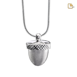 PD1340   Acorn Ashes Pendant Pol & Bru Silver