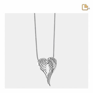 PD1370   AngelWings Ashes Pendant Pol & Bru Silver
