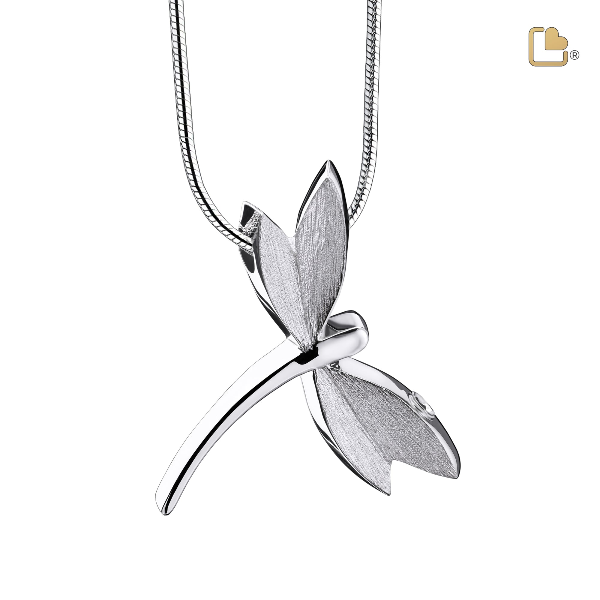 PD1390   DragonFly Ashes Pendant Pol & Bru Silver