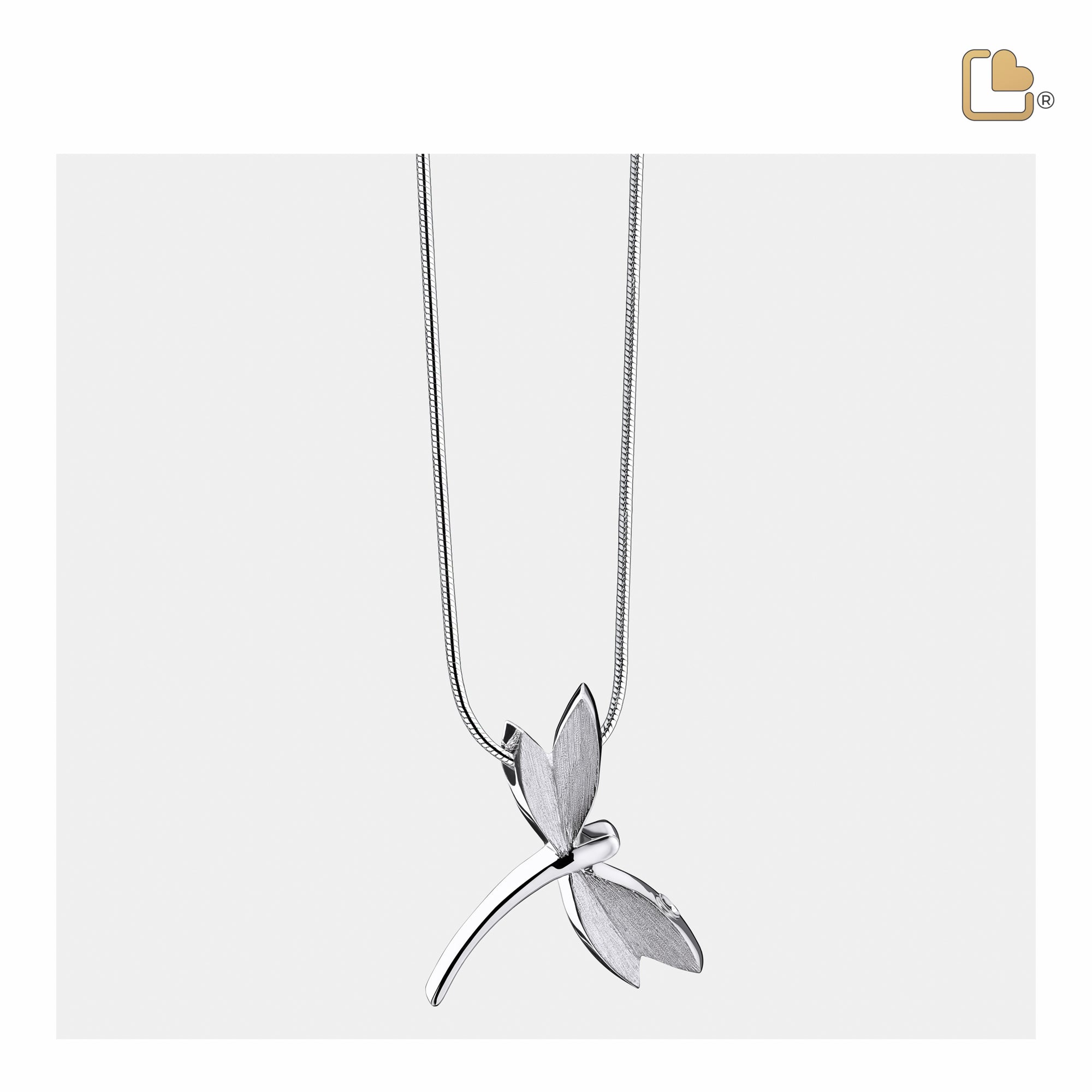 PD1390   DragonFly Ashes Pendant Pol & Bru Silver