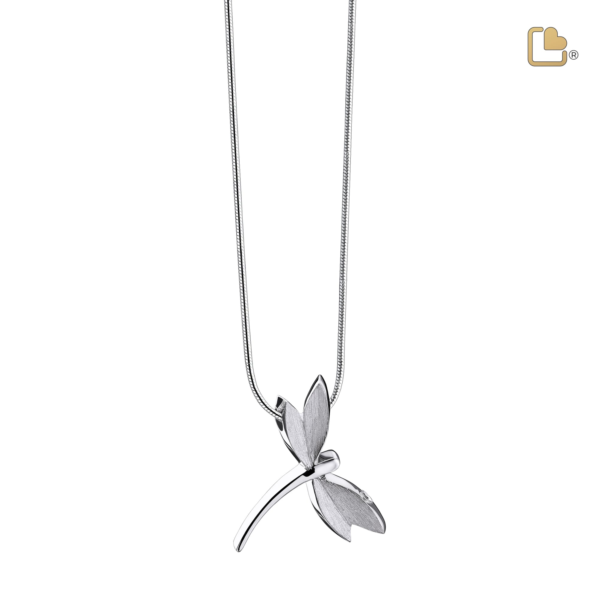 PD1390   DragonFly Ashes Pendant Pol & Bru Silver