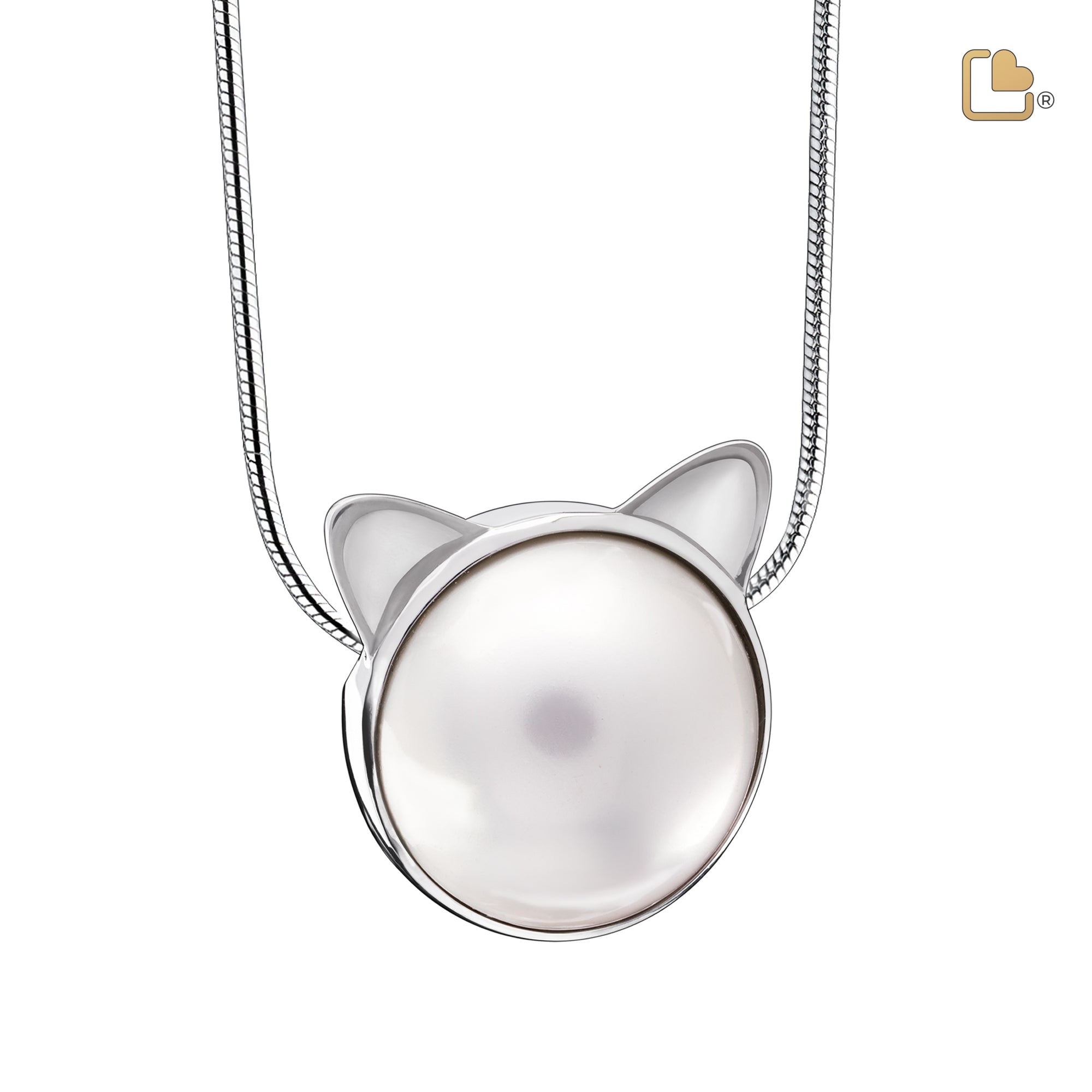 PD1420   CatPearl Ashes Pendant Pol Silver