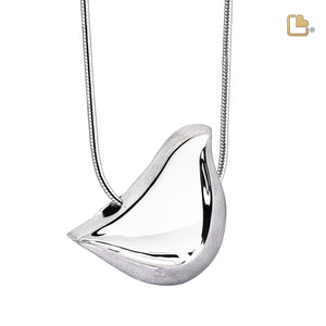 PD1460   LoveBird Ashes Pendant Pol & Bru Silver