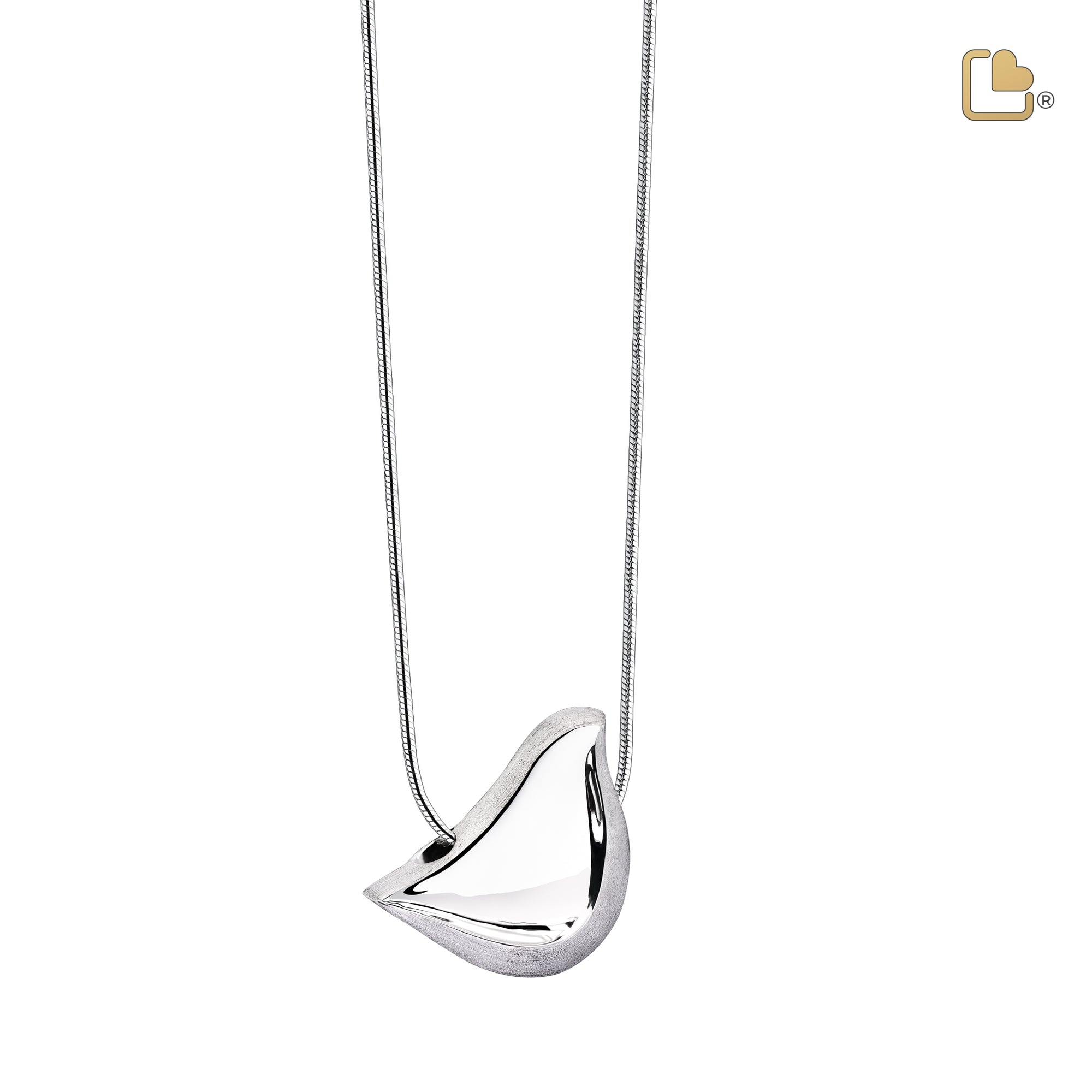 PD1460   LoveBird Ashes Pendant Pol & Bru Silver