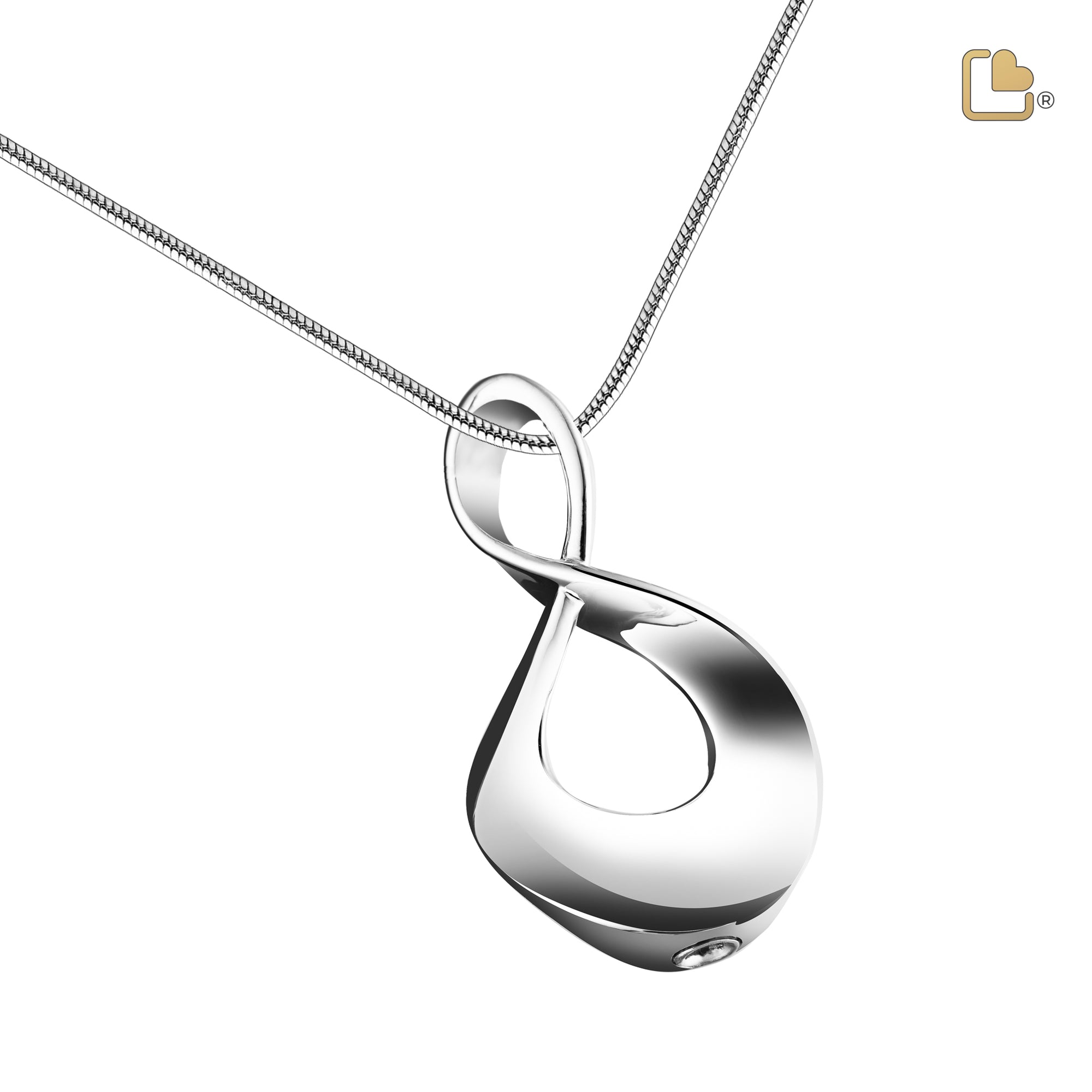 PD1501   InfiniteLove Ashes Pendant Pol Silver