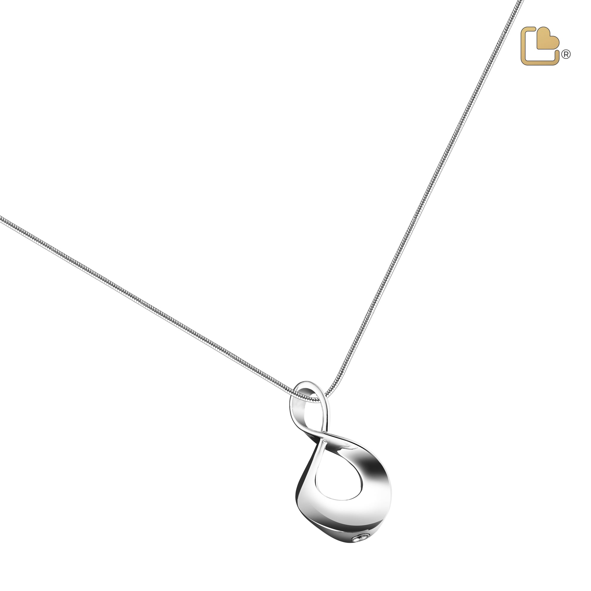 PD1501   InfiniteLove Ashes Pendant Pol Silver