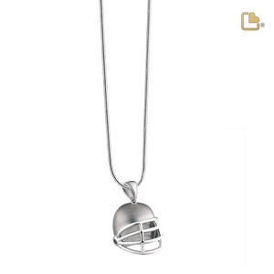 PD1510   Football Helmet Ashes Pendant Pol & Bru Silver