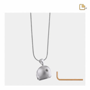 PD1510   Football Helmet Ashes Pendant Pol & Bru Silver