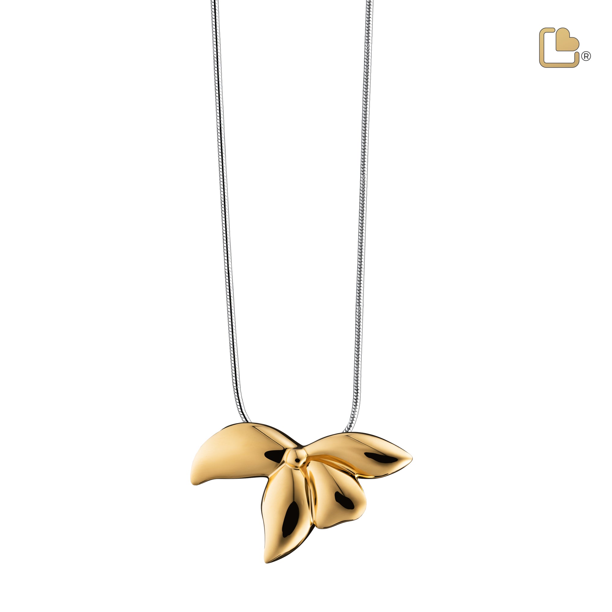 PD1540   Orchid Ashes Pendant Pol Gold Vermeil