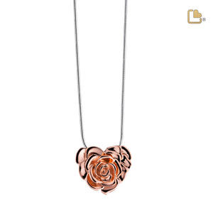 PD1550   LoveRose Ashes Pendant Pol RoseGold Vermeil