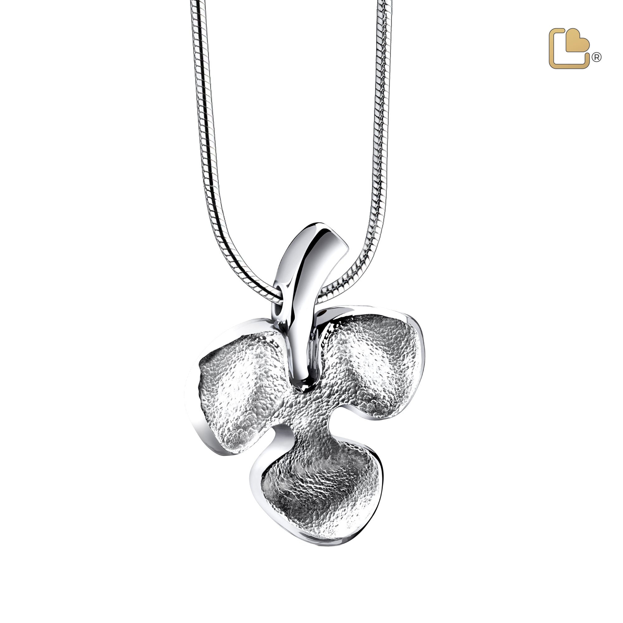 PD1570   Shamrock Ashes Pendant Hmd Silver