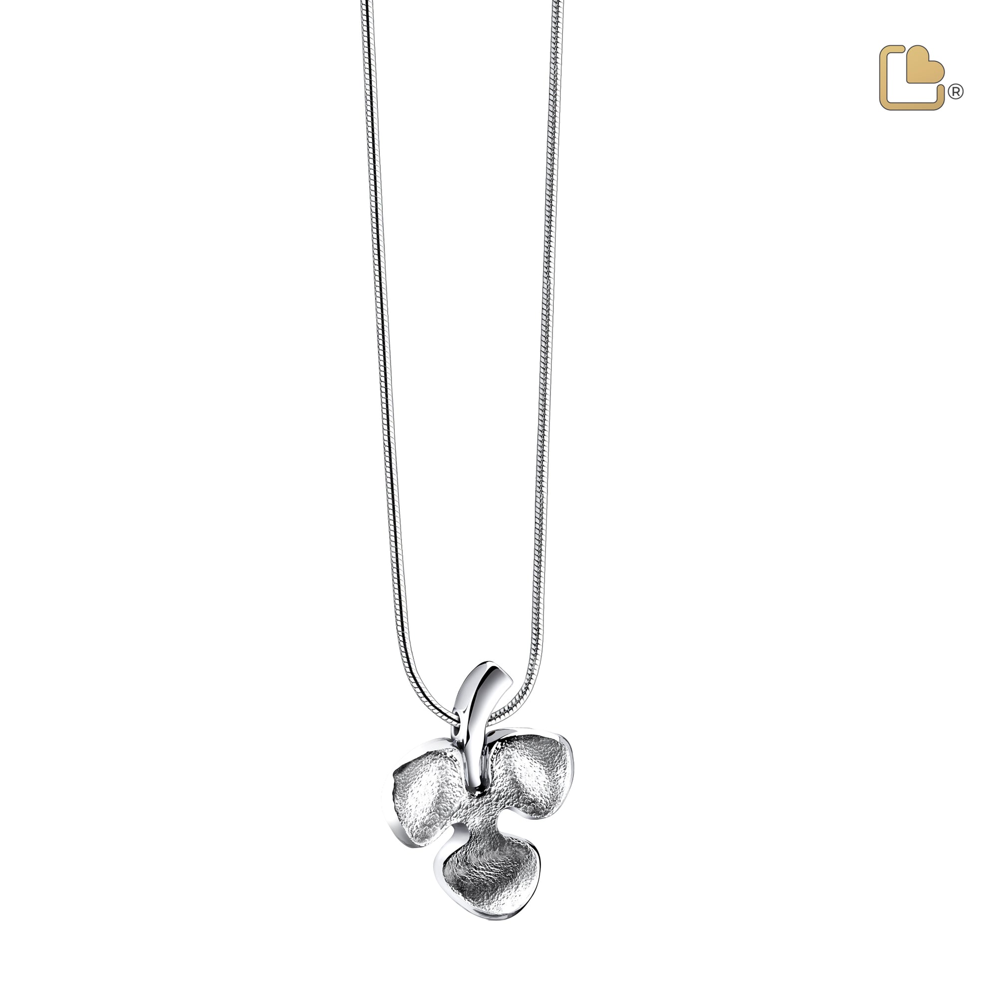 PD1570   Shamrock Ashes Pendant Hmd Silver