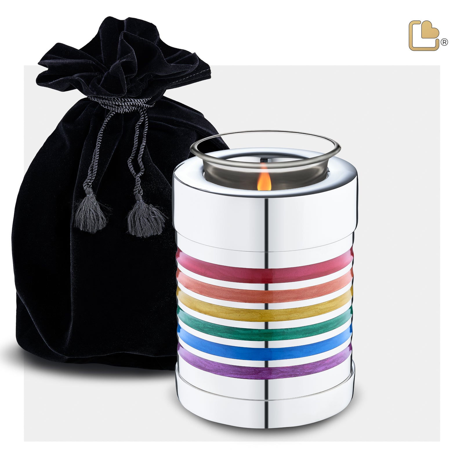 T222   ArtDeco Pride Tealight Urn Pol Silver