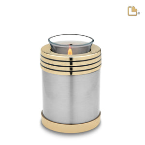 T665   Tealight Urn Bru Pewter