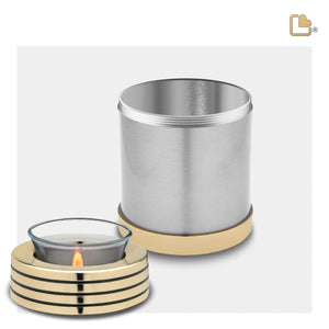 T665   Tealight Urn Bru Pewter