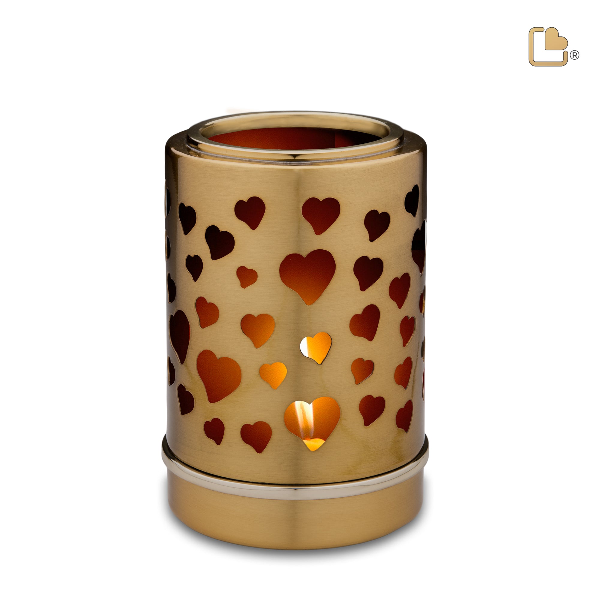 T710   Reflections of Love Tealight Urn Bru Gold