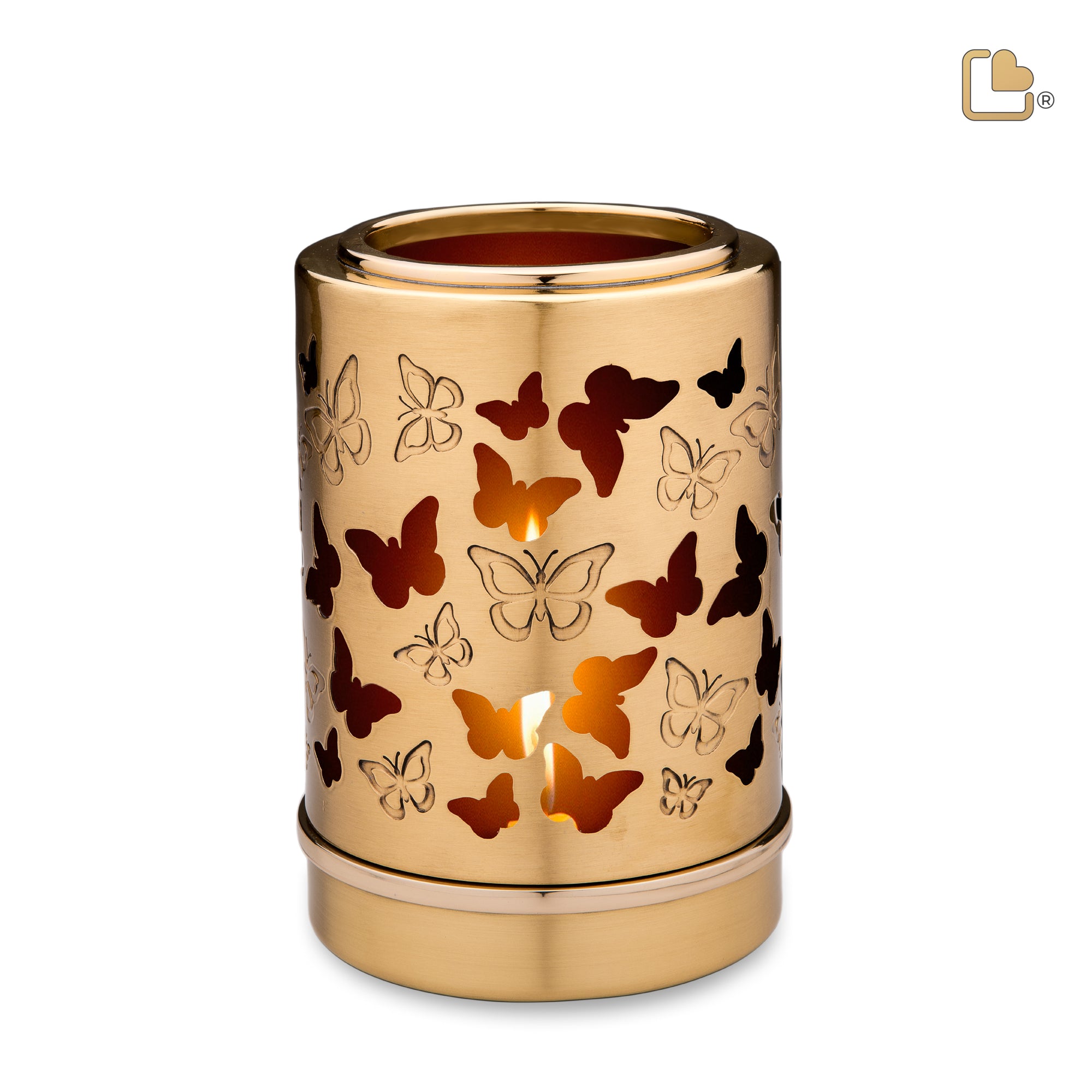 T711   Reflections of Life Tealight Urn Bru Gold