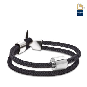 TB-BC1-L   Memento Bracelet (L)  Cord Brushed Ashes Bead Black