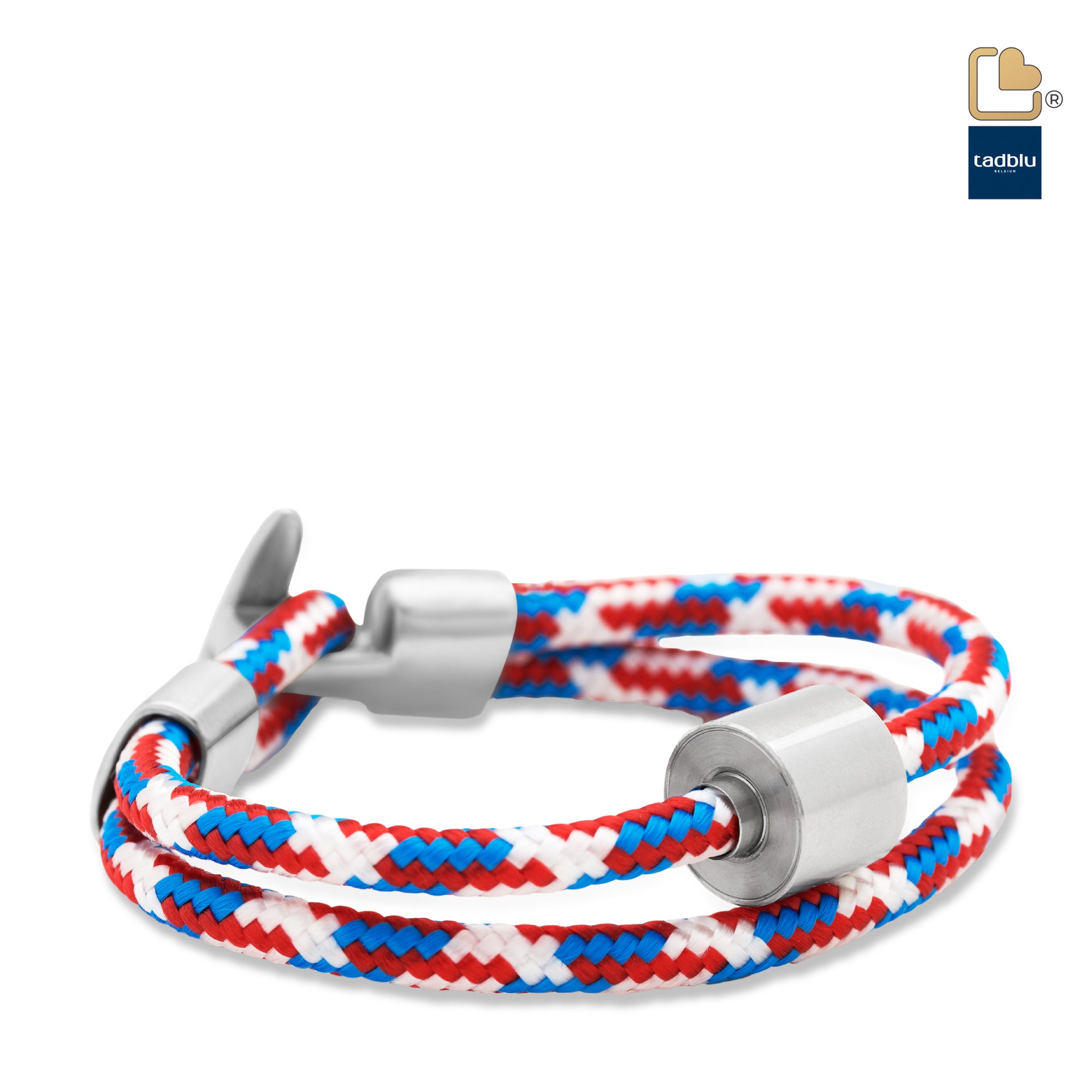 TB-BC11-L   Memento Bracelet (L)  Cord Brushed Ashes Bead Tommy Red-Blue