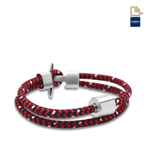 TB-BC9-L   Memento Bracelet (L)  Cord Brushed Ashes Bead Red-Black