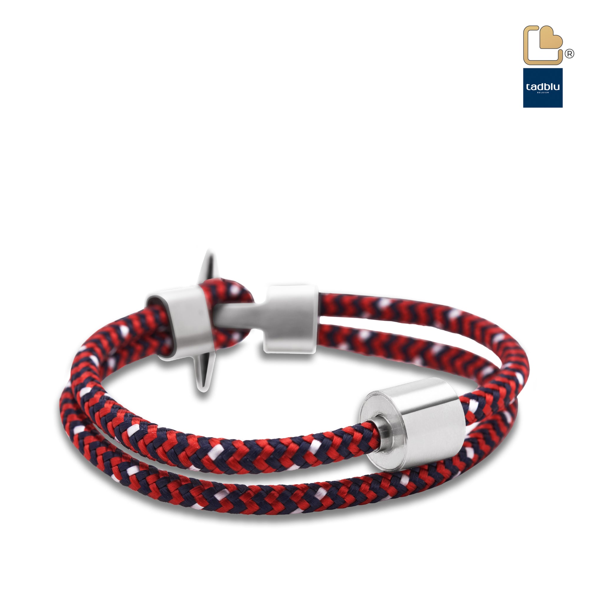 TB-BC9-S   Memento Bracelet (S)  Cord Brushed Ashes Bead Red-Black